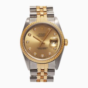 Datejust Diamond Automatic Uhr mit Champagner-Zifferblatt von Rolex