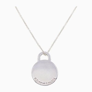 Return to SV Sterling Silver Round Tag Choker Pendant for Tiffany & Co.