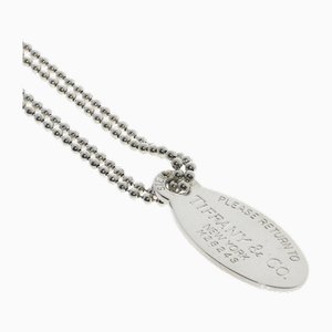Silver Return To Oval Tag Necklace from Tiffany & Co.