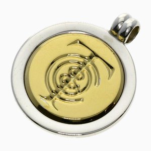 Yellow Gold & Silver Coin T & Co Pendant from Tiffany & Co.