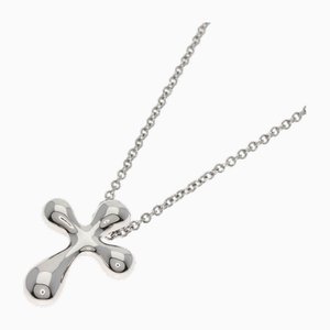 Kleine Platin Kreuz Halskette von Tiffany & Co.