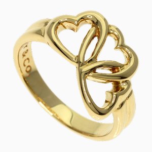 Anello triplo cuore in oro giallo di Tiffany & Co.