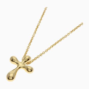 Small Yellow Gold Cross Necklace from Tiffany & Co.