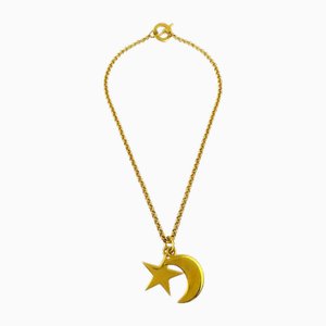 Goldene Star Moon Halskette mit Anhänger von Celine