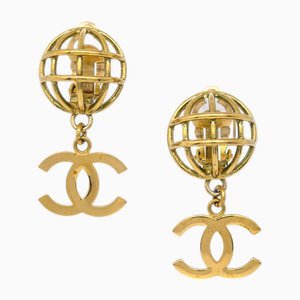 Goldene Ohrhänger von Chanel, 2 . Set