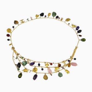 Steingoldene Halskette von Chanel