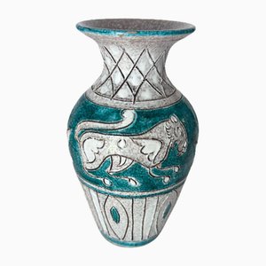 Vase in Enameled Ceramic, Italy, 1970s
