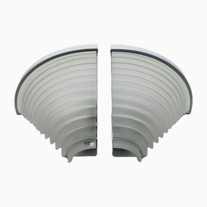 Lámparas de pared italianas vintage de Angelo Mangiarotti para Artemide, años 80. Juego de 2