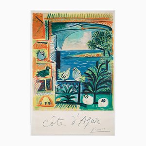 Affiche Publicitaire de Voyage Côte Dazur par Pablo Picasso, France, 1962