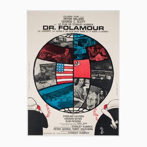 Póster de la película francesa Moyenne del Dr. Strangelove, 1964