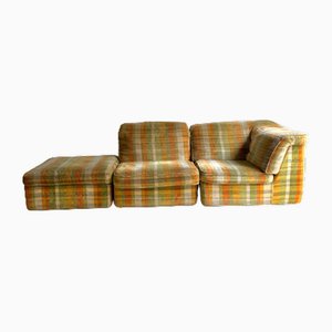 Orange and Green Stripe Corner Sofa
