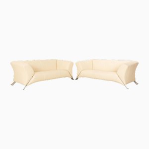 Leather 322 2-Seater Sofas from Rolf Benz, Set of 2