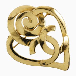 Broche bañado en oro de Chanel