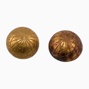 Goldene Ohrringe von Hermes, 2 . Set