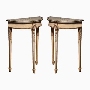 Marble Console Tables, 1890s, Set of 2