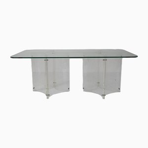 Glass and Acrylic Glass Dining Table by Roberto Monsani