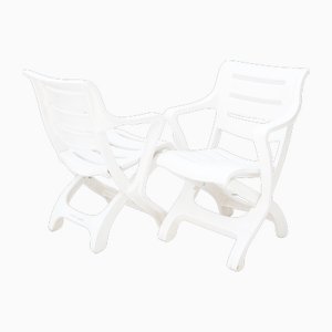Set of Folding Chairs in Lacquered Wood from Fratelli Reguitti, 1960s