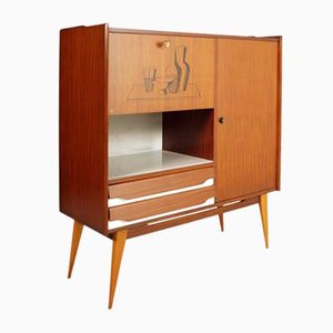 Buffet Dry Bar in Walnut attributed to Ico & Luisa Parisi for Mobile Di Cantù, 1960s