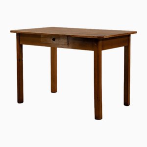 Bauhaus Table Made of Beech Wood with Linoleum, 1930s