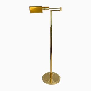 Library Brass Floor Lamp from Boulanger, 1980s