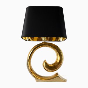 Vintage French Brass Table Lamp, 1970s