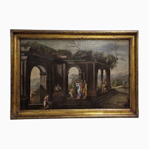 Escena napolitana, siglo XVIII, óleo sobre lienzo