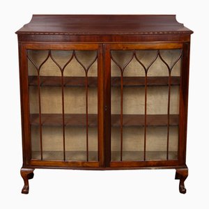 English China Display Cabinet with Glazed Claw on Ball Feet, 1920s