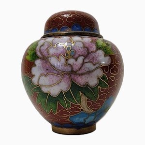 Small Chinese Cloisonné Ginger Jar, Late 20th Century