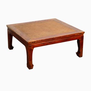Large Chinese Opium Coffee Table with Cane Inset Top
