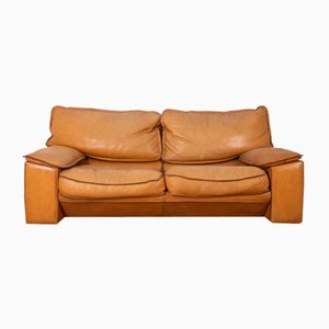 Vintage Sofa aus Beigefarbenem Leder von Ferruccio Brunati, 1970er