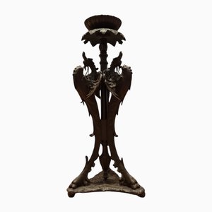 Ebonized Wood Side Table with Dragons, 1870