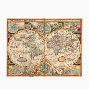 Mapa antiguo del mundo según J. Speed, 1651