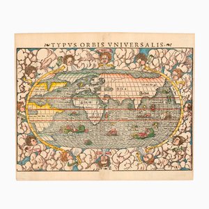 Mapa de Typus Orbis Universalis de Sebastian Munster, 1552