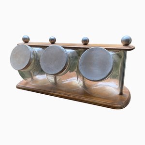 Biscuit Holder Jars on Stand, 1930s