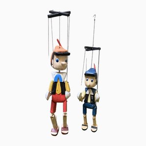 Wooden Puppets, 1950s, Set of 2