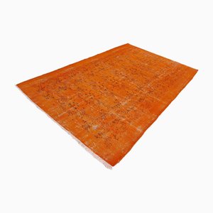 Türkischer Orange Überfärbter Teppich, 1960er