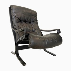 Vintage Danish Leather Siesta Chair by Ingmar Relling, 1970s
