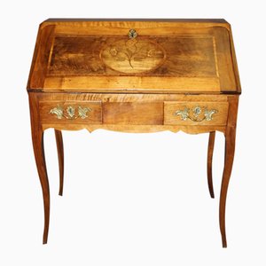 Louis XV Donkey Desk in Walnut and Marquetry, 18th Century