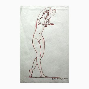 Giuseppe Del Debbio, Nude, Ink Drawing on Paper, 2008