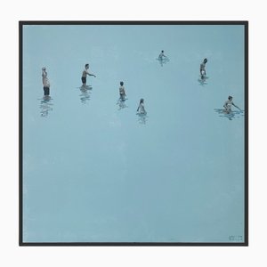 Joanna Woyda, Group (A Ball), 2022, Acrylic on Canvas