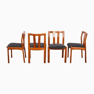 Mid-Century Teak Dining Chairs by Dyrlund, Denmark, 1960s, Set of 4, Set of 4