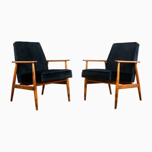 Set of Mid-Century Beech Armchairs by H. Lis, 1960s