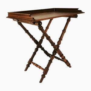 Rustic Extendable Side Table, Denmark, 1920s