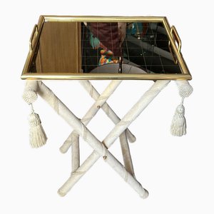 Brass Tray with Mirrored Glass from Rue Royal