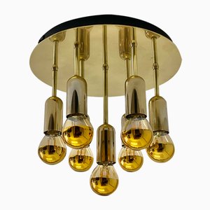 Mid-Century German Atomic Ceiling Lamp in Brass from Cosack, 1970s