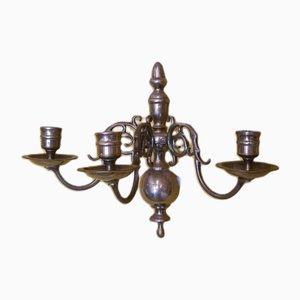 2nd Half of the 19th Century Dutch Brass Candle Wall Sconce
