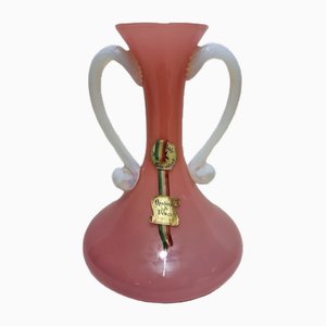 Vase à Oreilles Mid-XXème en Verre de Murano par Opalina Di Vinci, Italie, 1960s