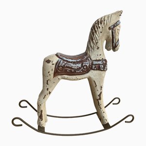 Ivory Wicker Toy Horse