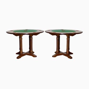 Oak Game Tables, 1940s, Set of 2