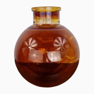 Industrial Amber Glass Evaporation Flask from Buchi, 1980s
